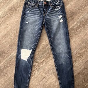 Women’s Buckle Black Ankle Skinny SZ 25